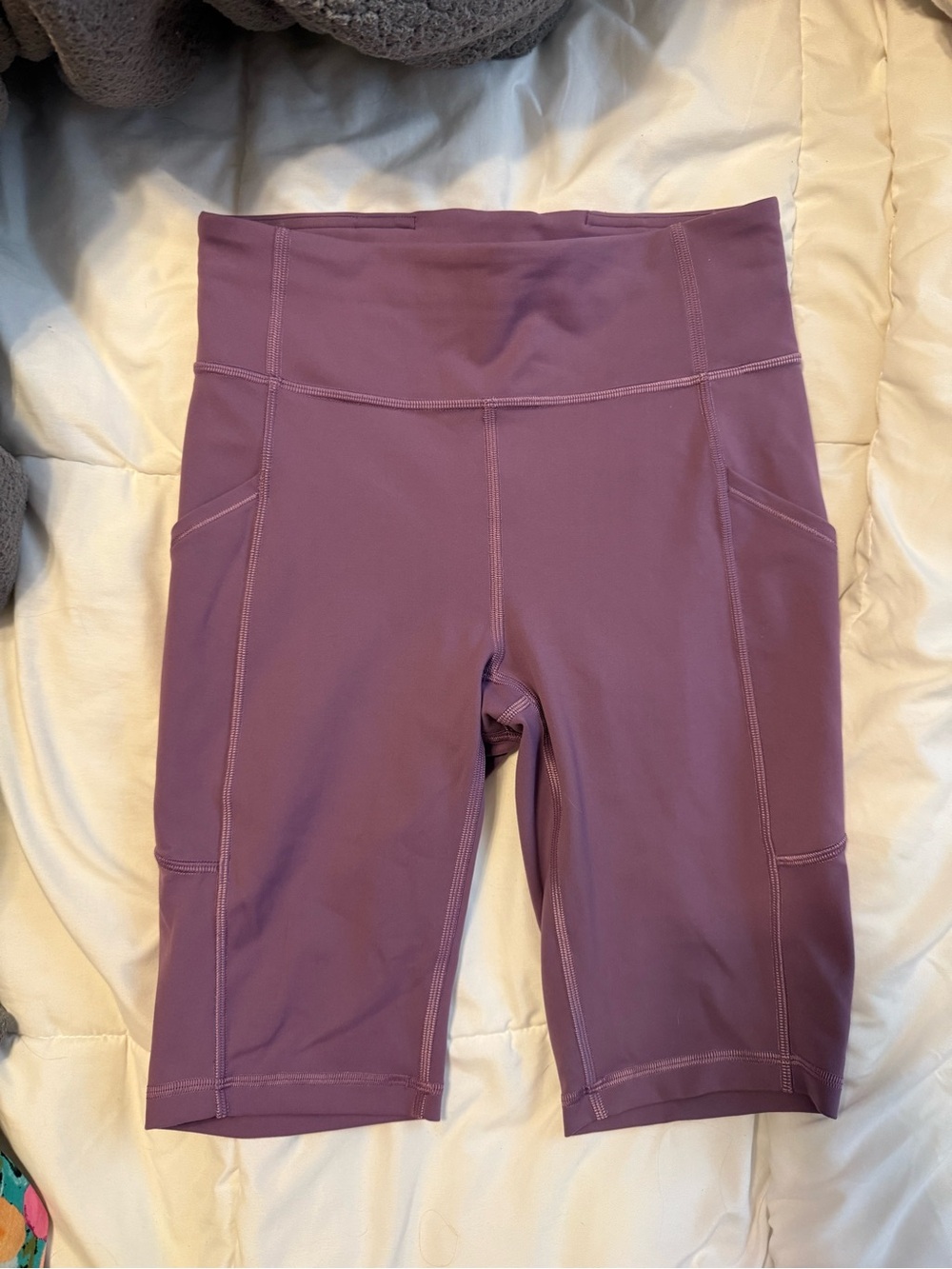 lululemon athletica Plum High-Rise Bike Shorts with Side Pockets